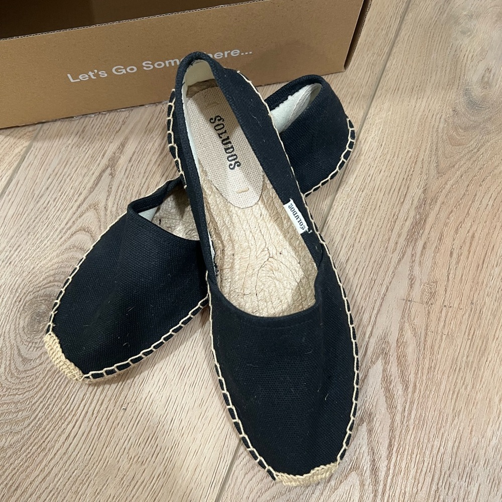 Soludos Black Canvas Espadrilles